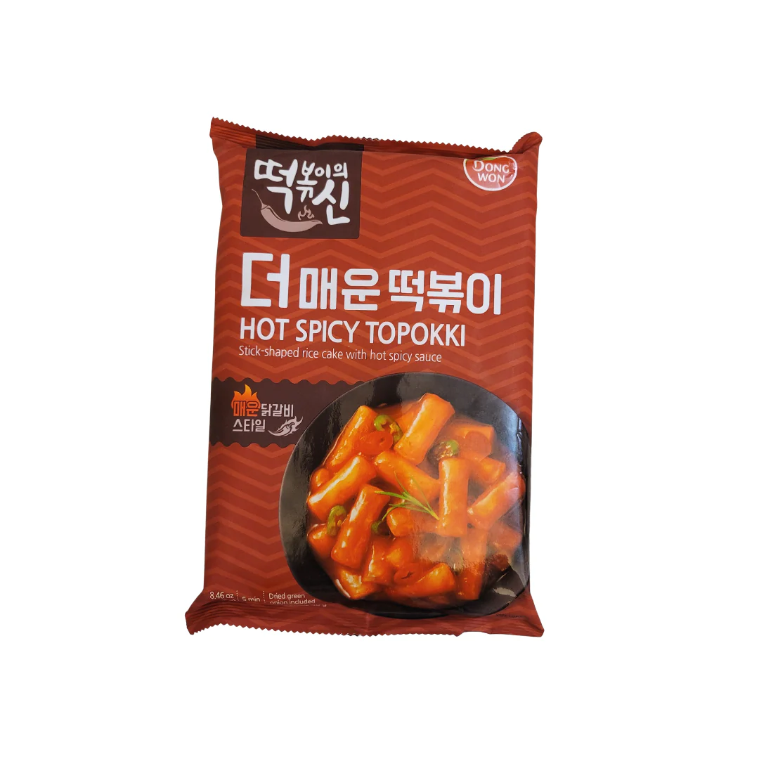 Don Won Hot Spicy Topokki Instant Korean Rice Cakes 8.46 oz (240 g)