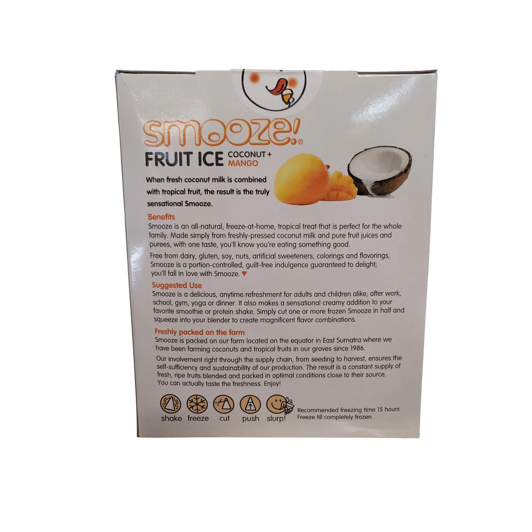 Smooze Fruit Ice Mango  (8 x 2.2 fl.oz) - Image 2